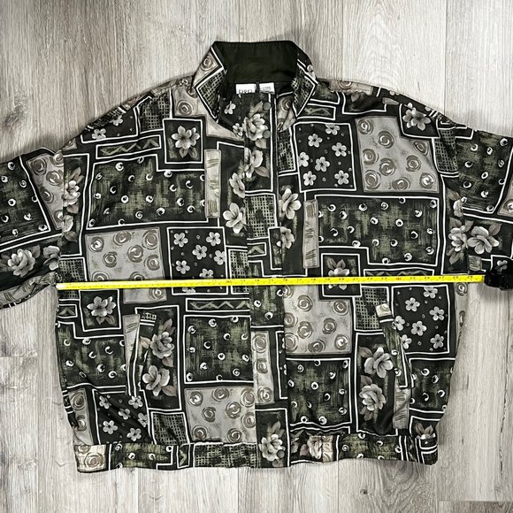 R&R Sport Flowers Brown/Green Women's XXXLarge Light Jacket - Picture 6 of 8